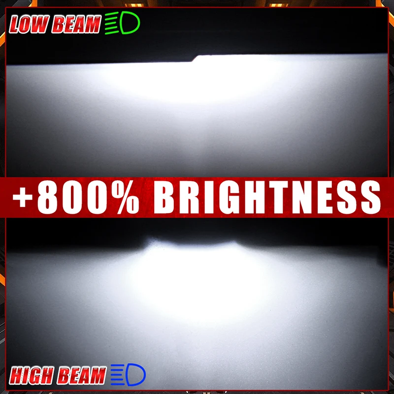 Фото 2,5-дюймовые Bi-LED линзы-проекторы для автомобильных фар H4 H7 9005 9006, лампы ближнего и дальнего света, 6000K, диоды, 160Вт, турбо-лампа для авто №3