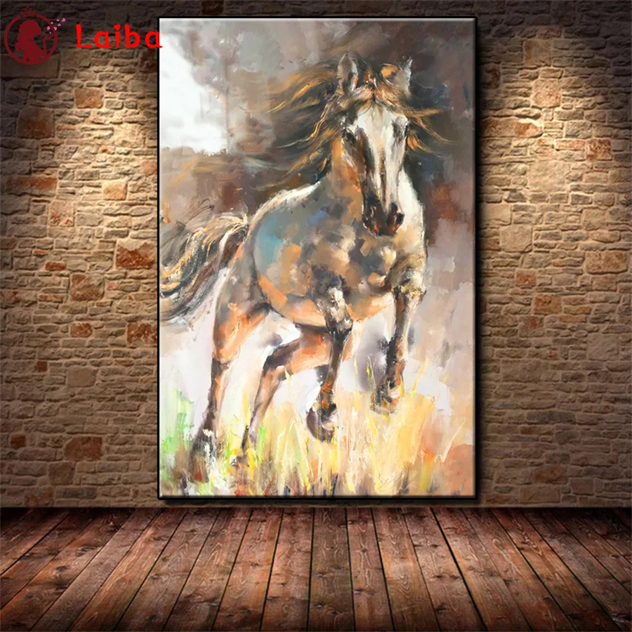 

Diamond Embroidery Abstract Animal Galloping Horse Picture Diamond Painting Full Square round drill Mosaic Cross Stitch Wall Art