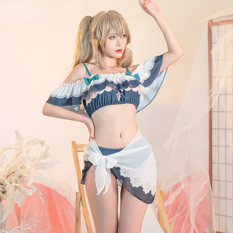 Костюм для косплея Genshin Impact платье Барбары сексуальный купальник костюм бикини