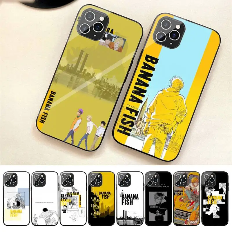

Japan Anime Banana Fish Phone Case For Iphone 7 8 Plus X Xr Xs 11 12 13 Se2020 Mini 14 Pro Max Tempered Glass Fundas