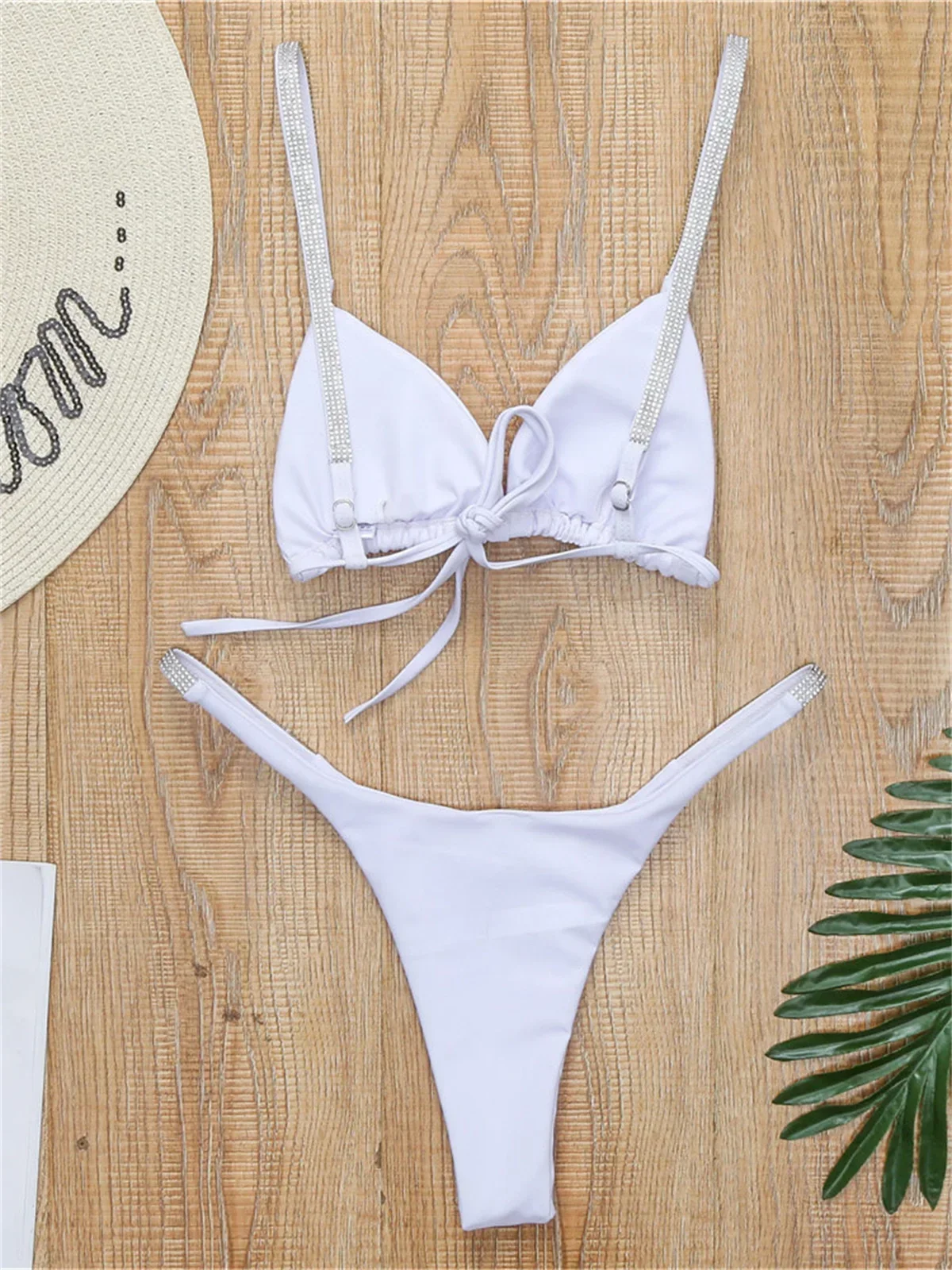 Бриллиантовые купальники для женщин 2024 сексуальные розовые микро бикини