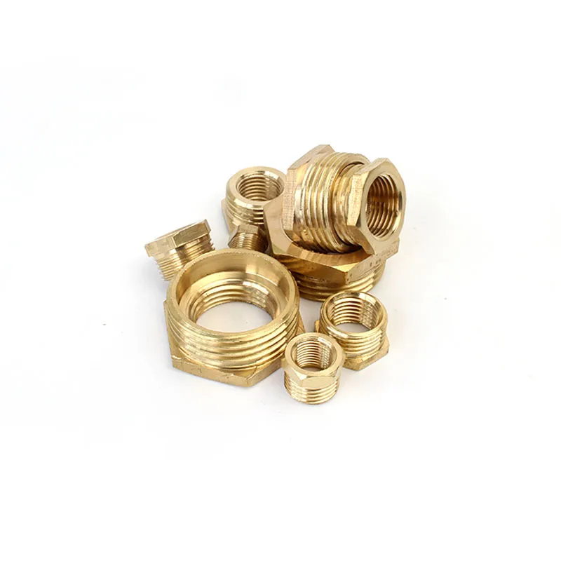 

1/2Pcs Full Copper Reducer Inner Thread Conversion External Threads Connector Corrosion Resistance And Wear M5 1/8 1/4 3/8 1/2