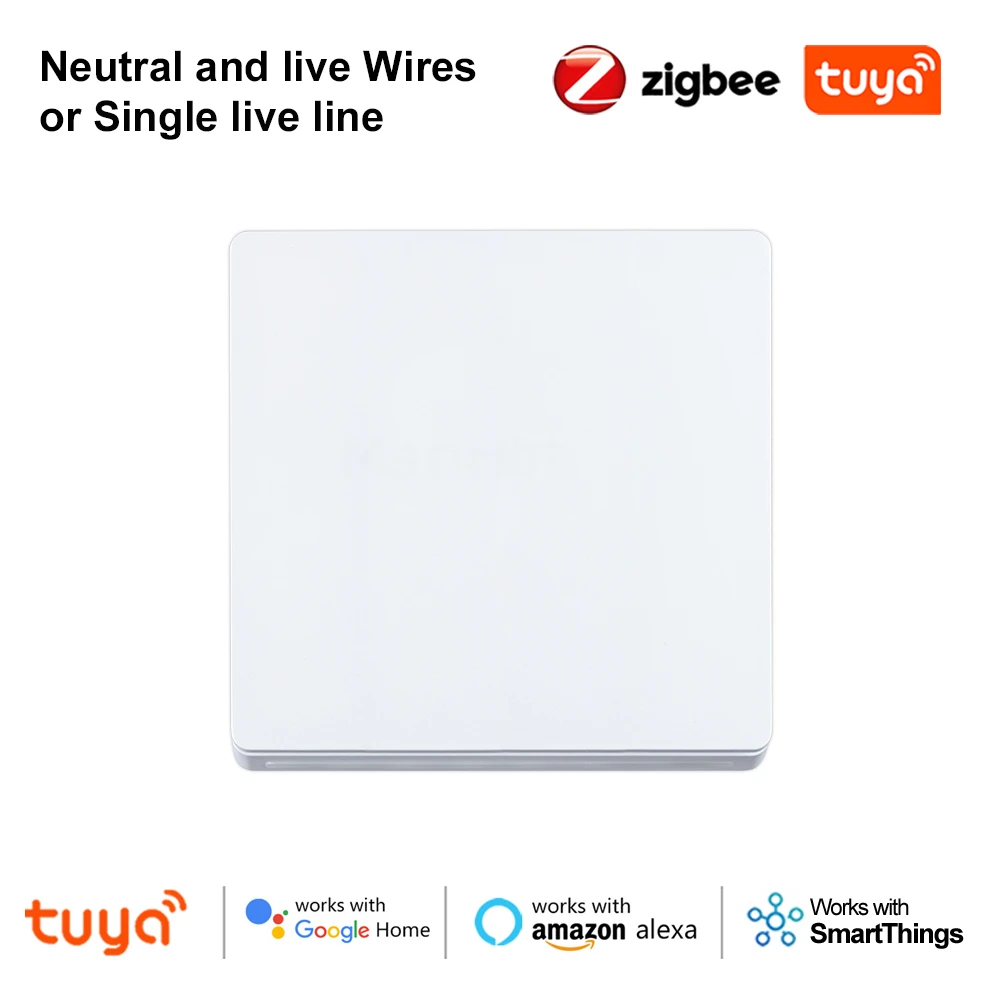 

Manhot Tuya Smart EU Zigbee Smart Switch Button — Настенный 1/2/3/4 Группы, Конденсатор Без Проводов Не Требуется