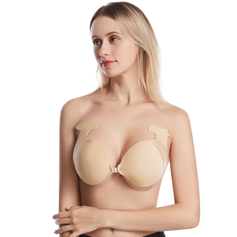 

Сексуальные бюстгальтеры пуш-ап с открытой спиной, женские клейкие Силиконовые бюстгальтеры без бретелек, невидимые бюстгальтеры, блестящ...