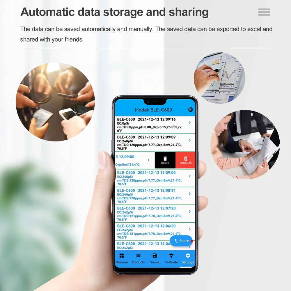 JUANJUAN 7-в-1 тестер качества воды PH ORP EC TDS Salt S.G Temp Bluetooth умное устройство цифровой