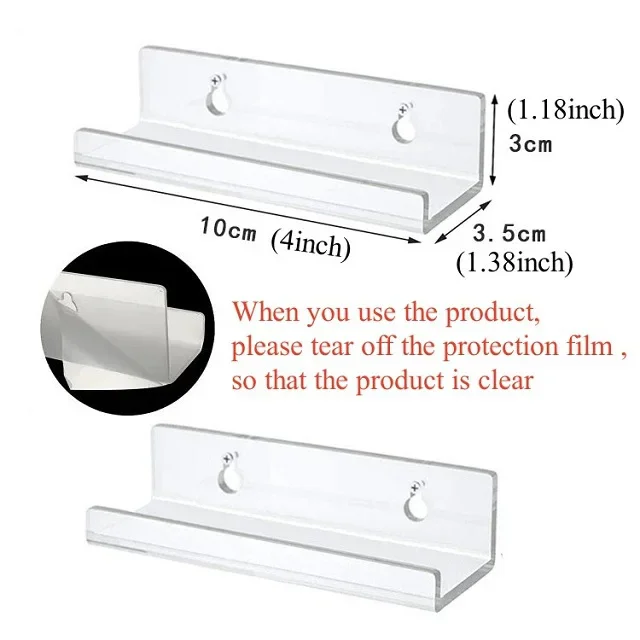 

Набор из 2-х прозрачных акриловых полок для виниловых пластинок