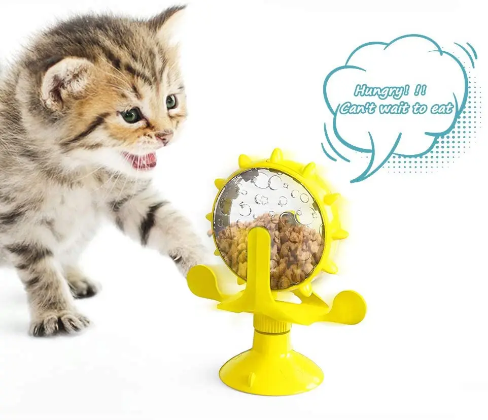 

Cat Toys Interactive Cat Treat Toy Feeder Toy Teasing Cat Toy with Suction Cup 360° Rotating Slow Dispenser Feeder for Cats Dogs