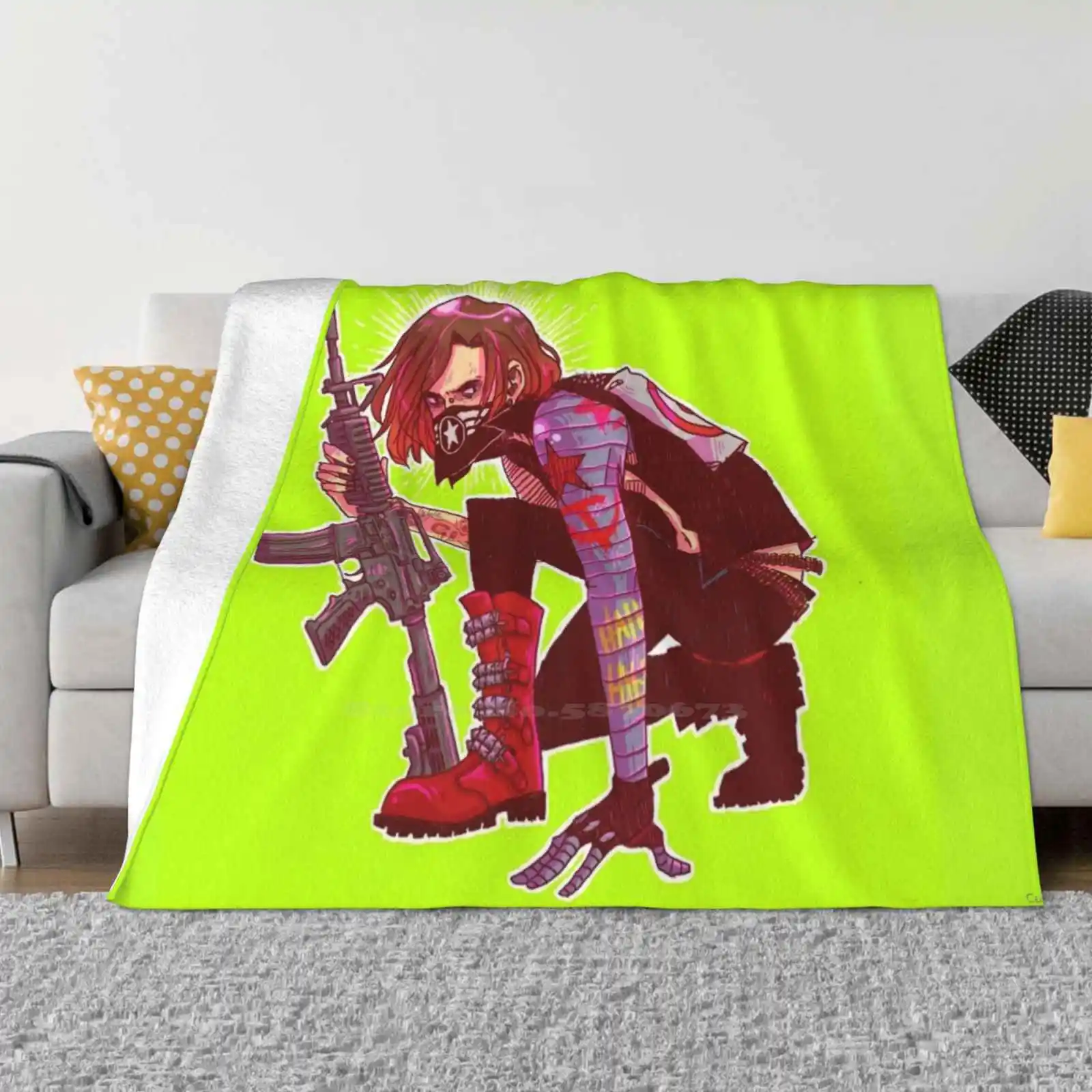 

Трендовый стиль, забавное модное мягкое одеяло Bucky Barnes