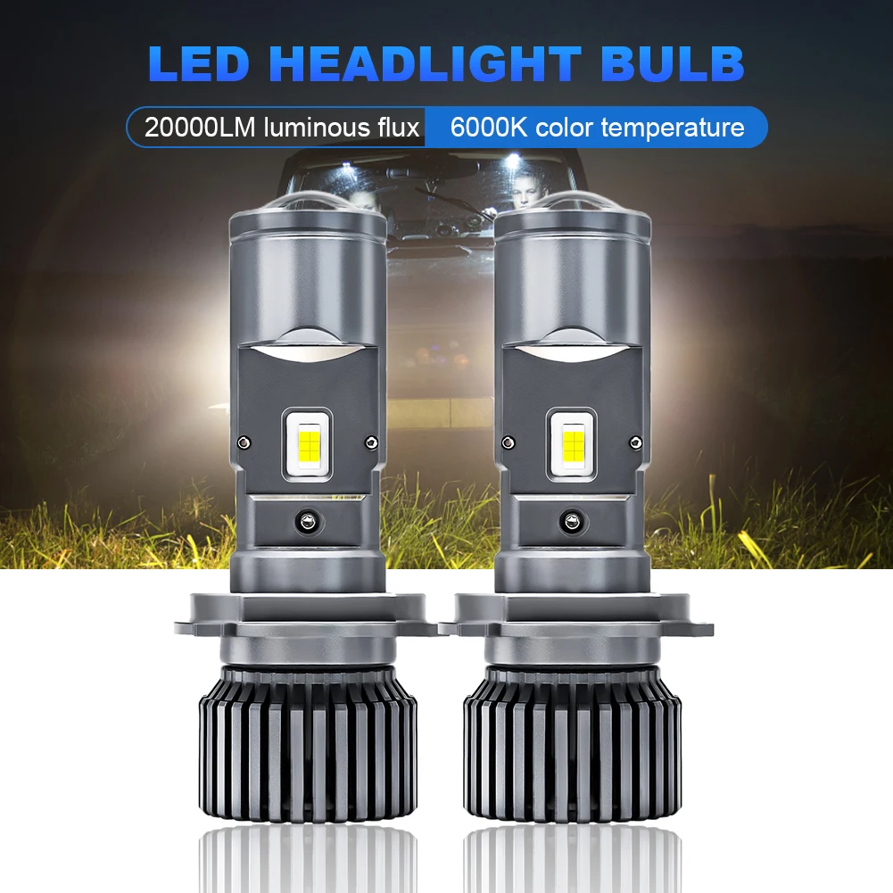 Лампа для автомобиля H4, 80 Вт, 6000K, лм, 10-32 В