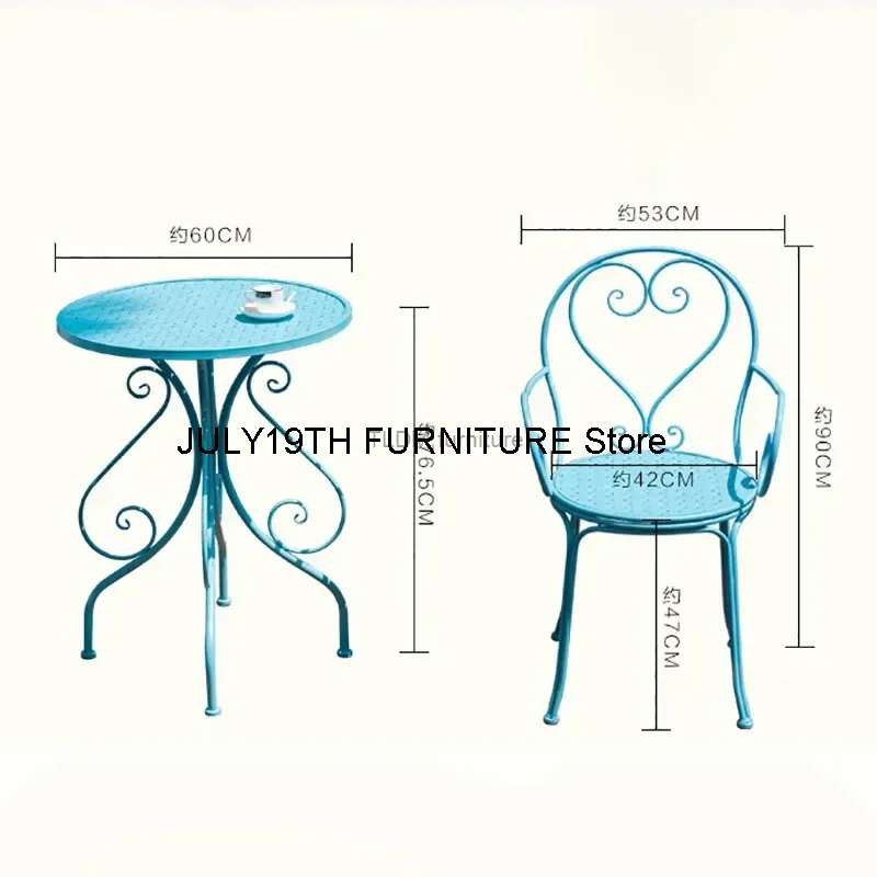 Европейские ретро железная садовая мебель Наборы наружный Двор садовый балкон
