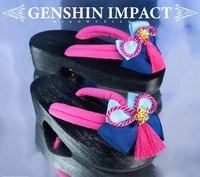 game genshin impact kamisato ayaka cosplay shoes clogss
