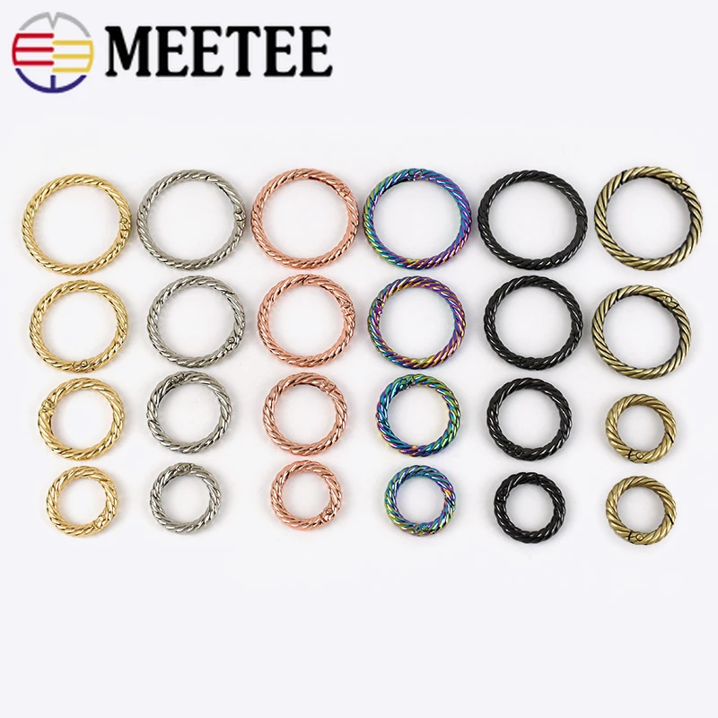 

10/20 шт. Meetee 19/25/32/38 мм открытые круглые кольцевые пряжки, металлический ремешок, кожаный ремень, тесьма, стандартная пряжка, застежка, аксессу...