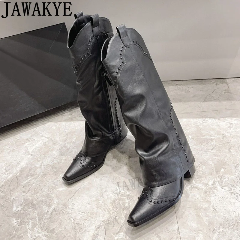 Сапоги Челси из натуральной кожи с заклепками женские модные недельные ...