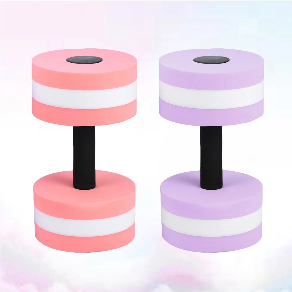 

2pcs EVA Floating Dumbbell Water Aerobics Aquatic Barbell Swimming Water Yoga Durable Fitness Exercise Weights to home