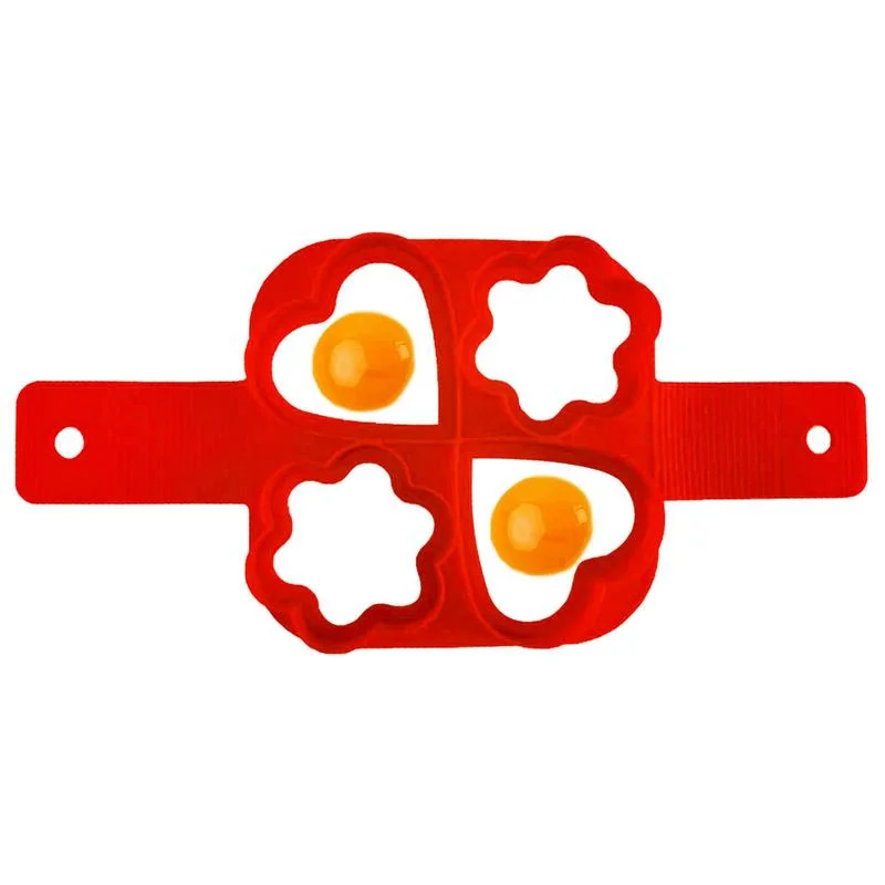 

Egg Pancake Ring Nonstick Silicone Pancake Maker Mold 4 Holes Fried Egg Shaper Omelet Moulds for Kitchen Baking Accessories