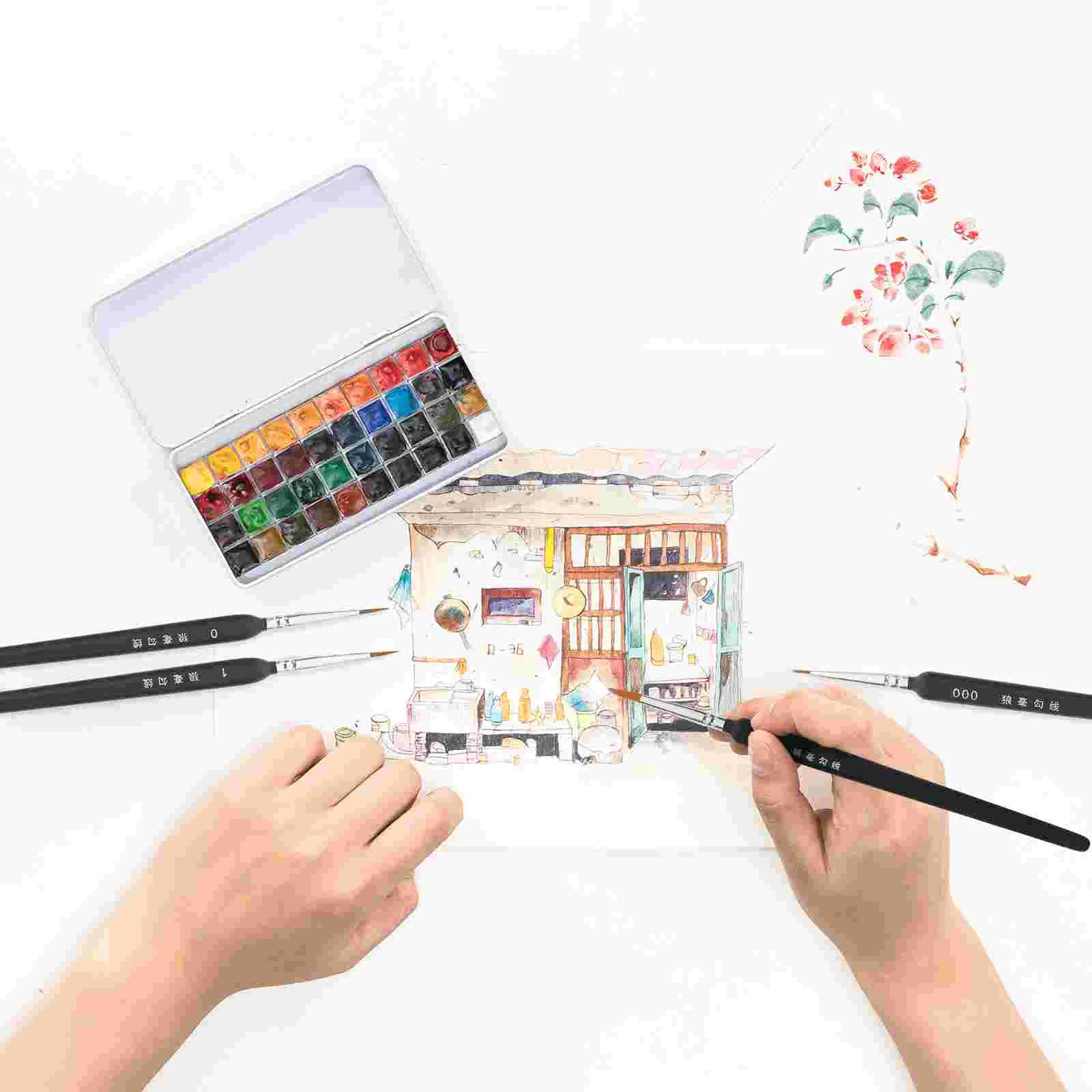 

5Pcs Detail Painting Brush Set Miniature Painting Brush Fine Brush Artist Supplies