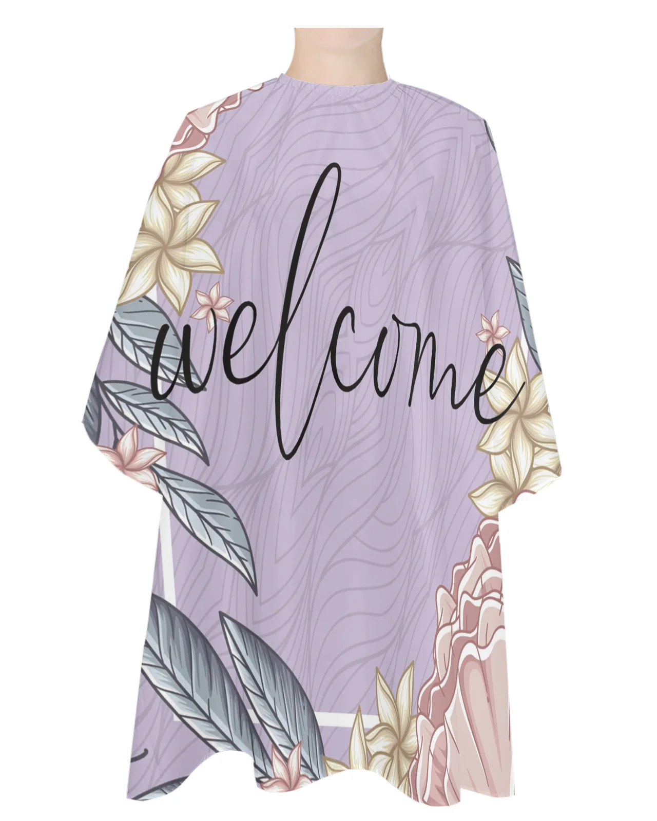 

Flower Summer Purple Hairdresser Apron Adult Salon Capes Apron Barber Apron Accessories Styling Cloth