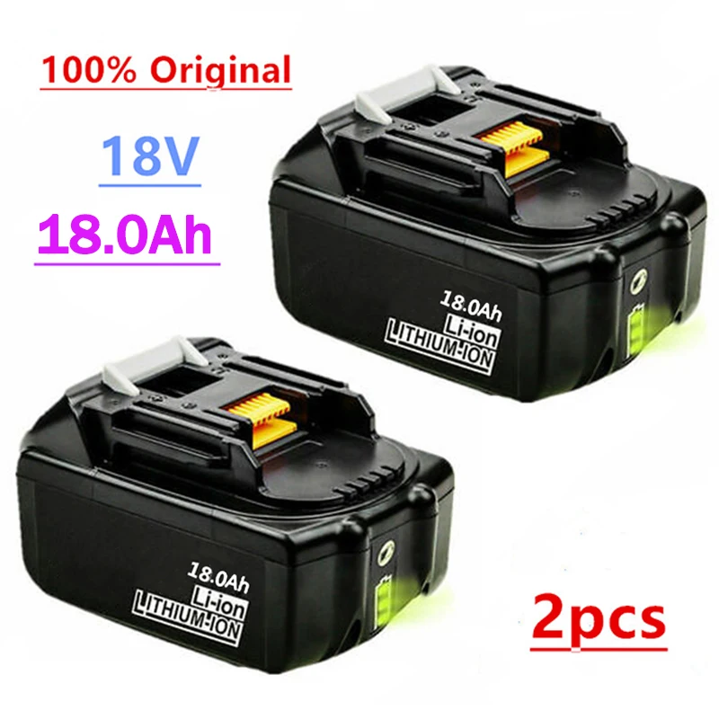 

New BL1860 For Makita 18V 18000mAh 18.0Ah Rechargeable Power Tools Battery with LED Li-ion Replacement BL1860B BL1860 BL1850