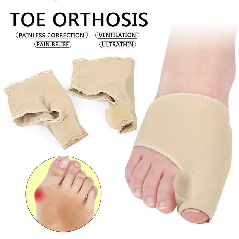 

2pcs Big Bone Orthopedic Bunion Correction Pedicure Socks Silicone Hallux Valgus Corrector Braces Toes Separator Feet Care Toolm