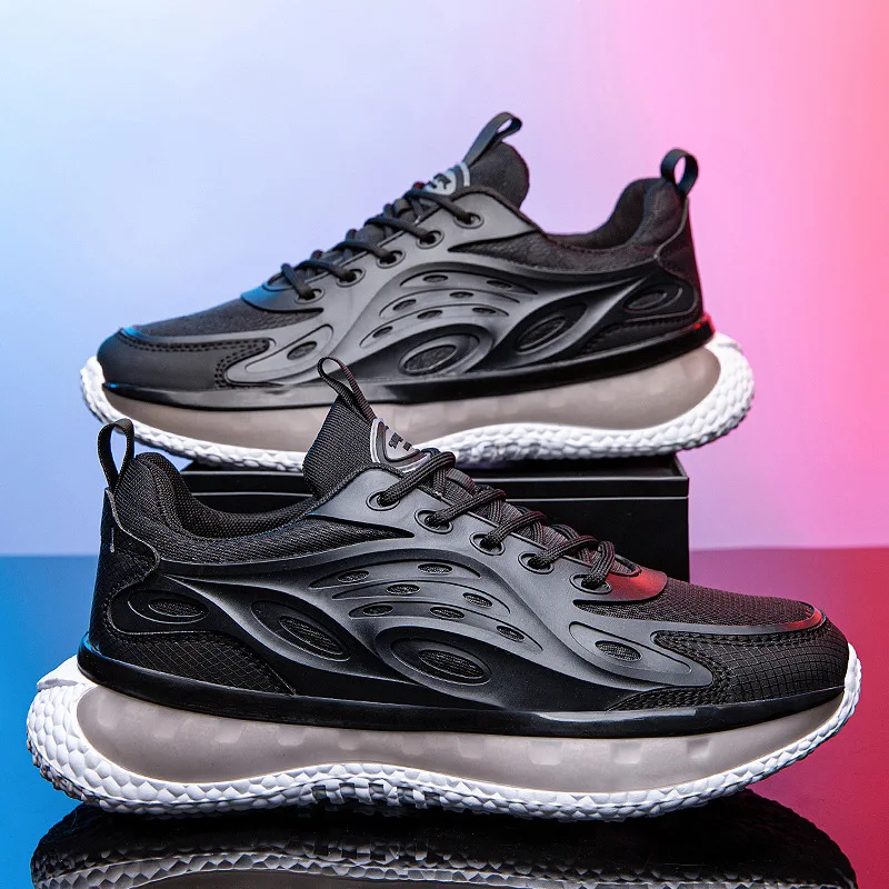 

Men Chunky Sneakers Lace Up Mens Casual Shoes Luxury Platform Shoes Outdoor Non-slip Breathable Fashion Men Running Shoes