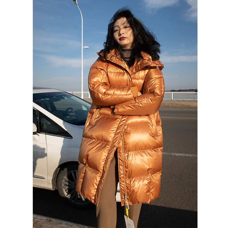 New 2022 Winter Warm Thick 95%  White Goose Down Jacket Women  Korean Hooded Long  Casaco Feminino  Coat Women Parkas