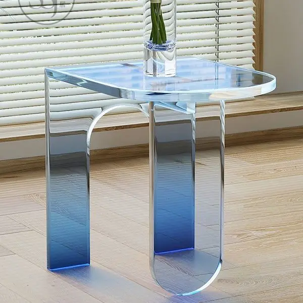 

45X37X45cm Acrylic Small Coffee Tea Table Book Magazine Shelf Creativity Colorful Office Living Room Furniture Modern Tea Table