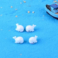 10 pcs cute resin whale ornament family micro landscape decoration mini crafts miniatures figurines for home decor whale acces