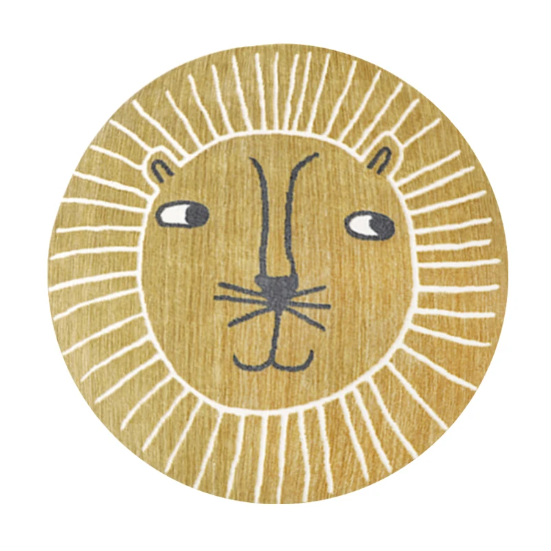 Домашний мультяшный коврик с рисунком животных Детский напольный для ползания