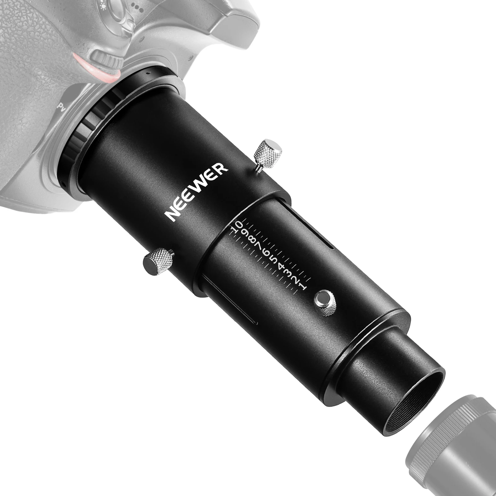 

NEEWER 1.25” Variable Telescope Camera Adapter & 1.25" Extension Tube Kit, Compatible with Nikon DSLR Cameras & Telescope Eyepie