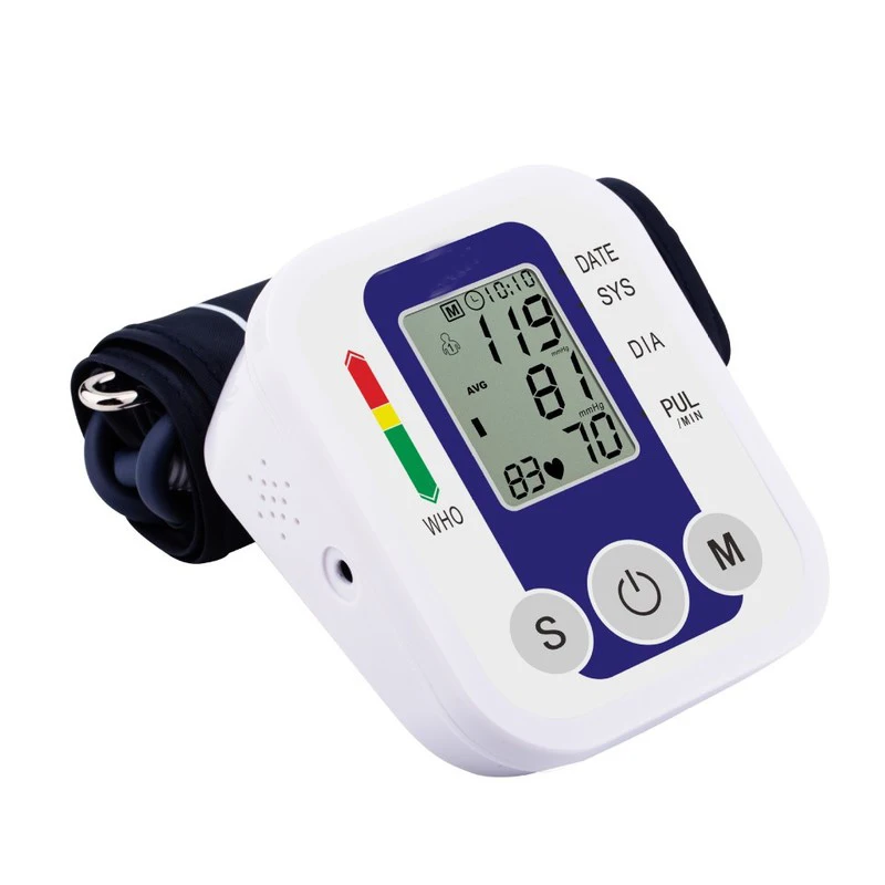 

English broadcast Upper Arm blood pressure monitor Pulse Gauge Meter BP Heart Beat Rate Tonometer Digital LCD Sphygmomanometer!