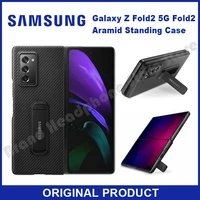 original samsung galaxy z fold2 5g aramid standing cover case rugged protective shockproof kickstand casing ef pp 077 1xf916