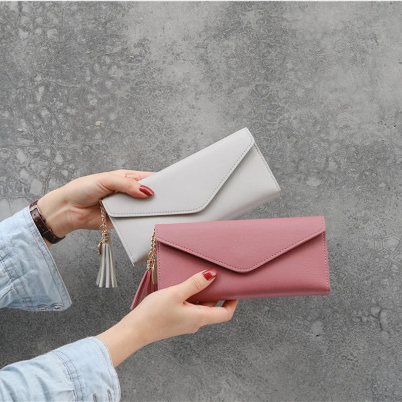 Women Female New Korean Version Crocodile Pattern Long Wallet Ladies Color Matching Multi-card Pocket Thin Leather Fashion Purse