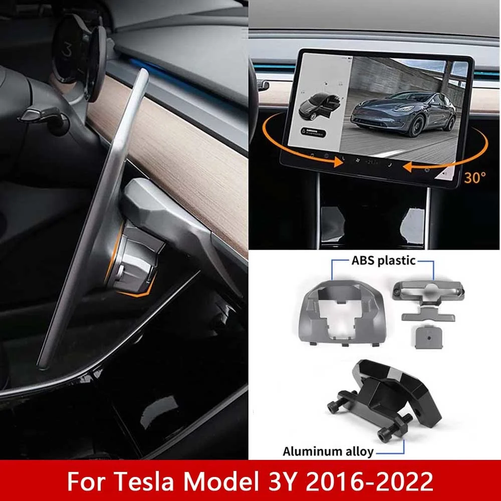 

For Tesla Model 3 Model Y Screen Swivel Mount Bracket Center Console Navigation Screen Rotating Holder Car GPS scereen rotation