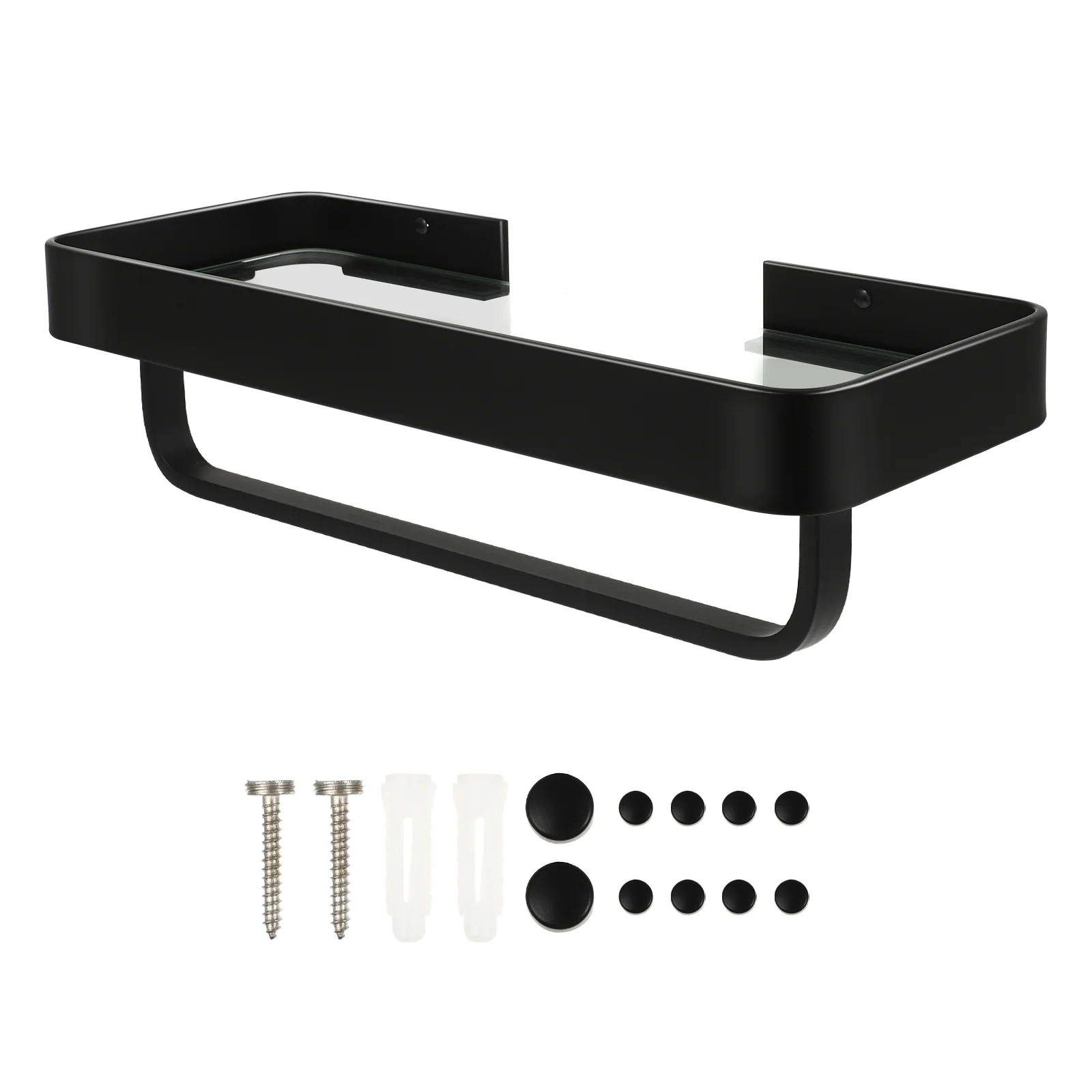 

Storage Shelves Wall Bathroom Floating Shelf Rack Kitchen Towel Holder Hanging Organizer Shower Toiletriesmakeup Bar W Mount