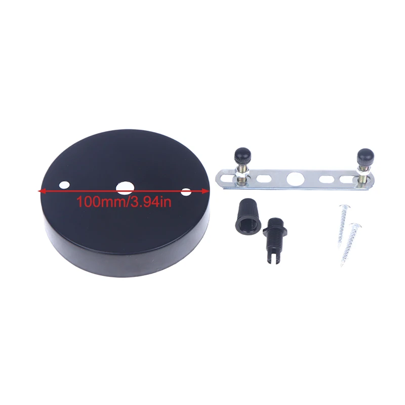 

10/12/15 см, черно-белая металлическая потолочная пластина, настенное бра, светодиодное основание, винтажный подвесной светильник, основание диска, потолочный навес