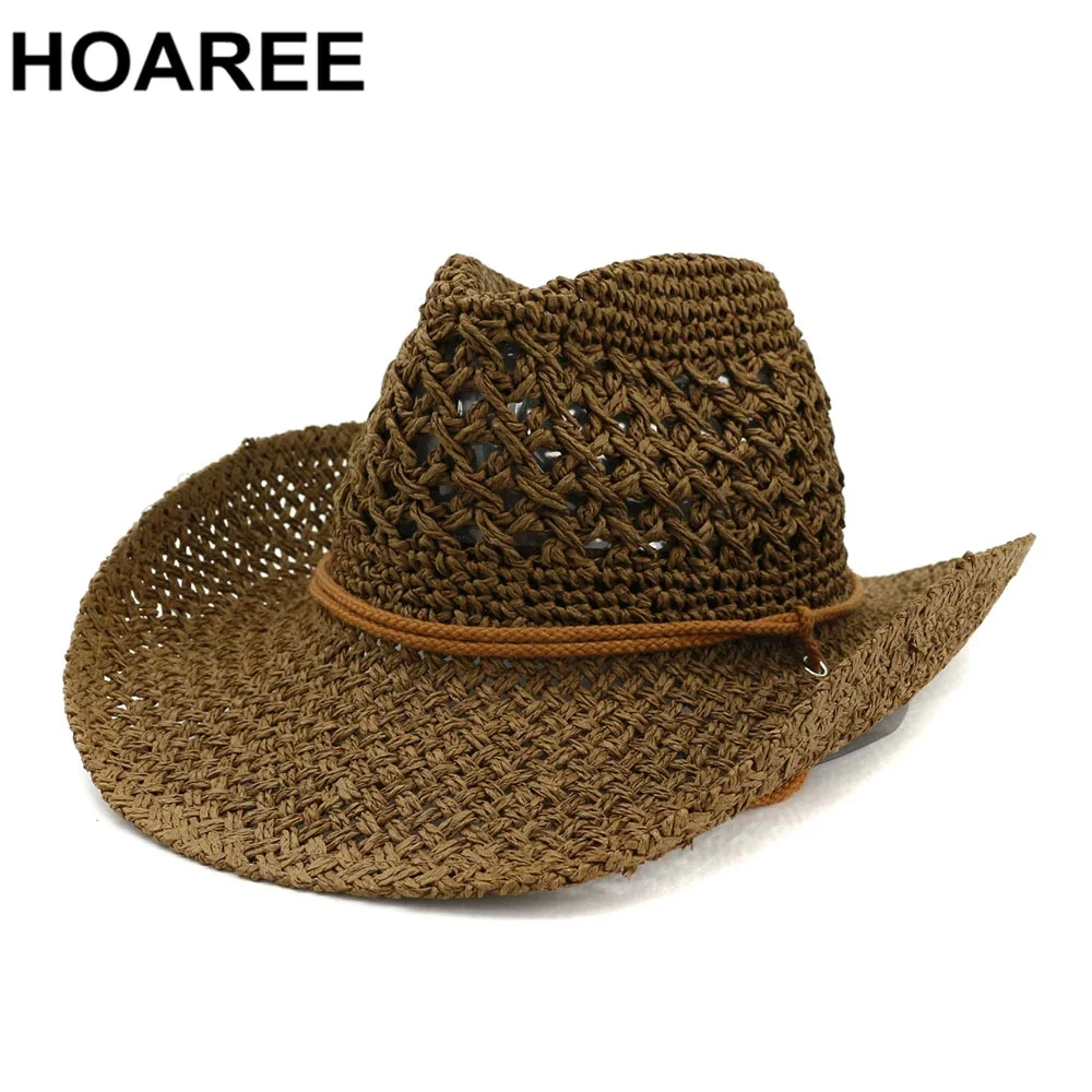 HOAREEE Ковбойская шляпа из соломы |