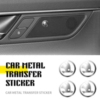 car interior aluminum sticker auto badge logo decoration for skoda octavia rapid fabia superb kodiaq scala karoq kamiq vrs vii