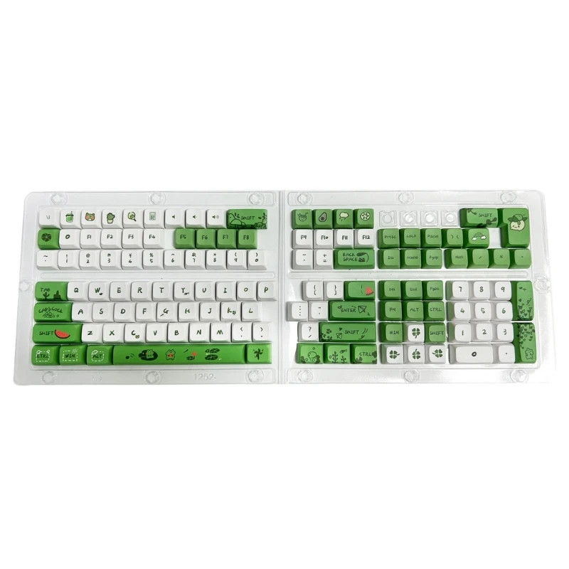

2023 New 125 Keys Keycap Set Little Green For Game Mechanical Keyboard Keycaps
