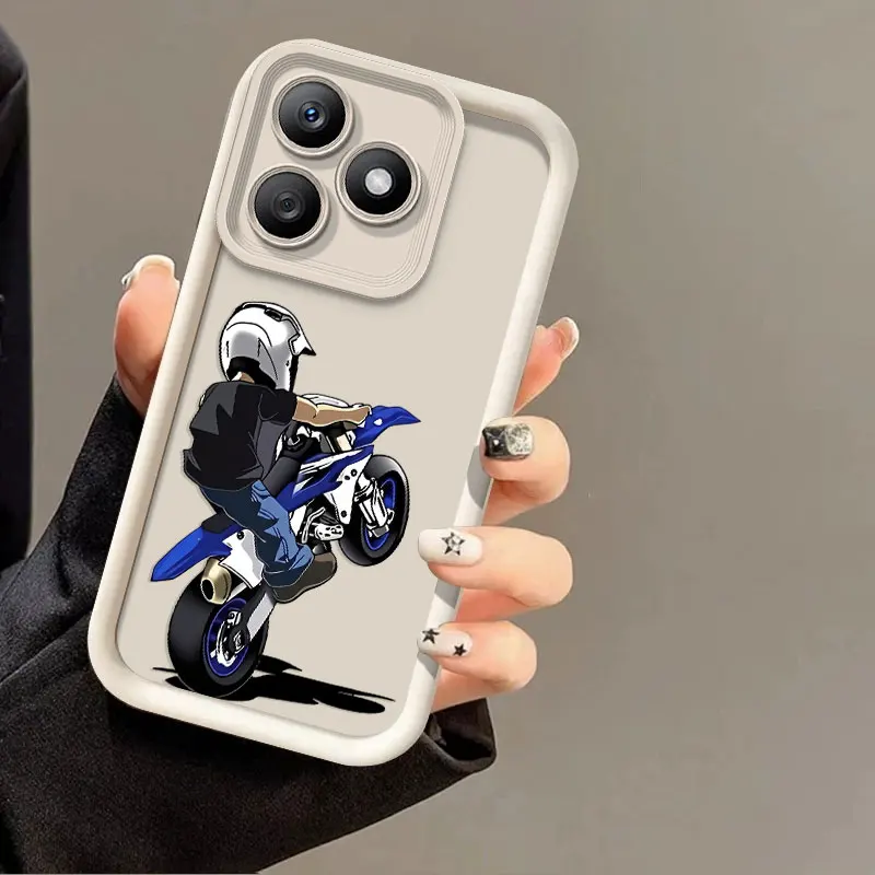 Фото Гибкий силиконовый чехол для Honor X8d 4G X7d 5G, защитный чехол с ударопрочным принтом Motocyber. №3