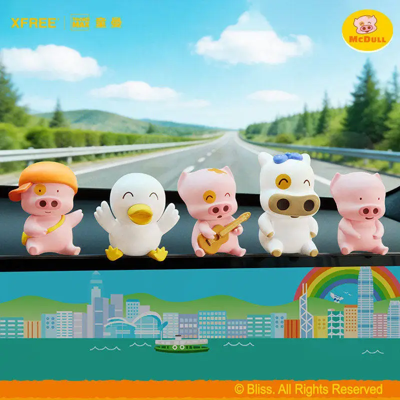 Фото X11 McDull and Friends: Серия «Сидят вместе» — Коллекционная мини-фигурка в слепой коробке, украшение для автомобиля и рабочего стола, подарок для девочек, предзаказ №4