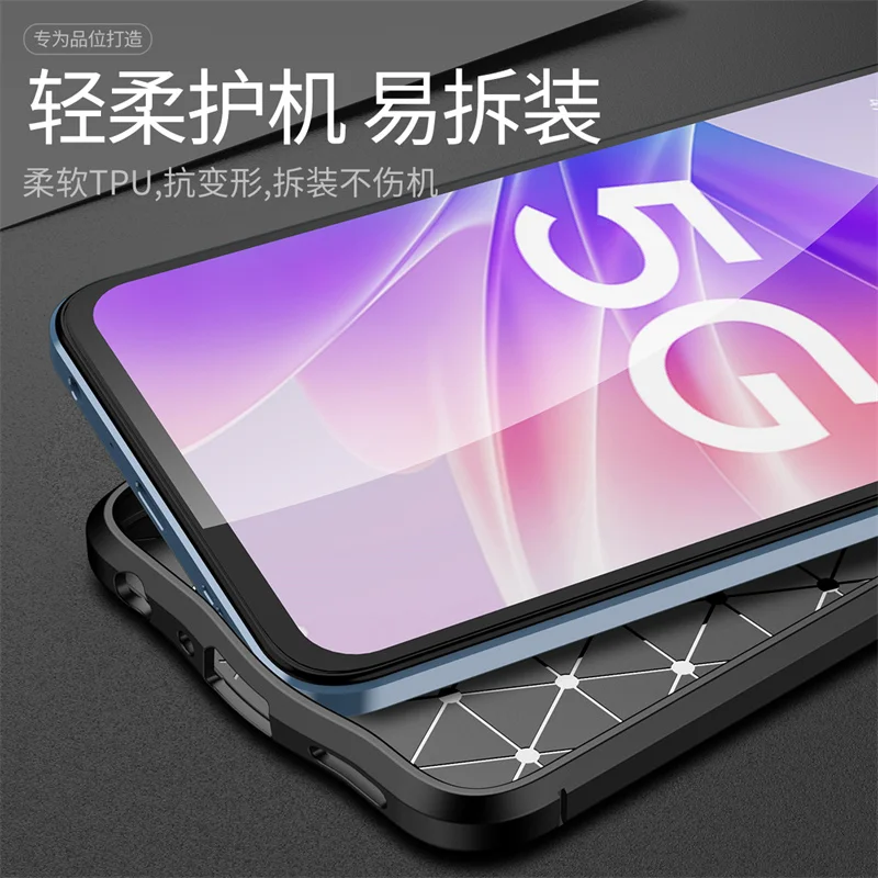 For OPPO A77 5G Case Cover For OPPO A77 5G Capas Shockproof Phone Bumper New Back Soft TPU Leather For Fundas OPPO A77 5G Cover