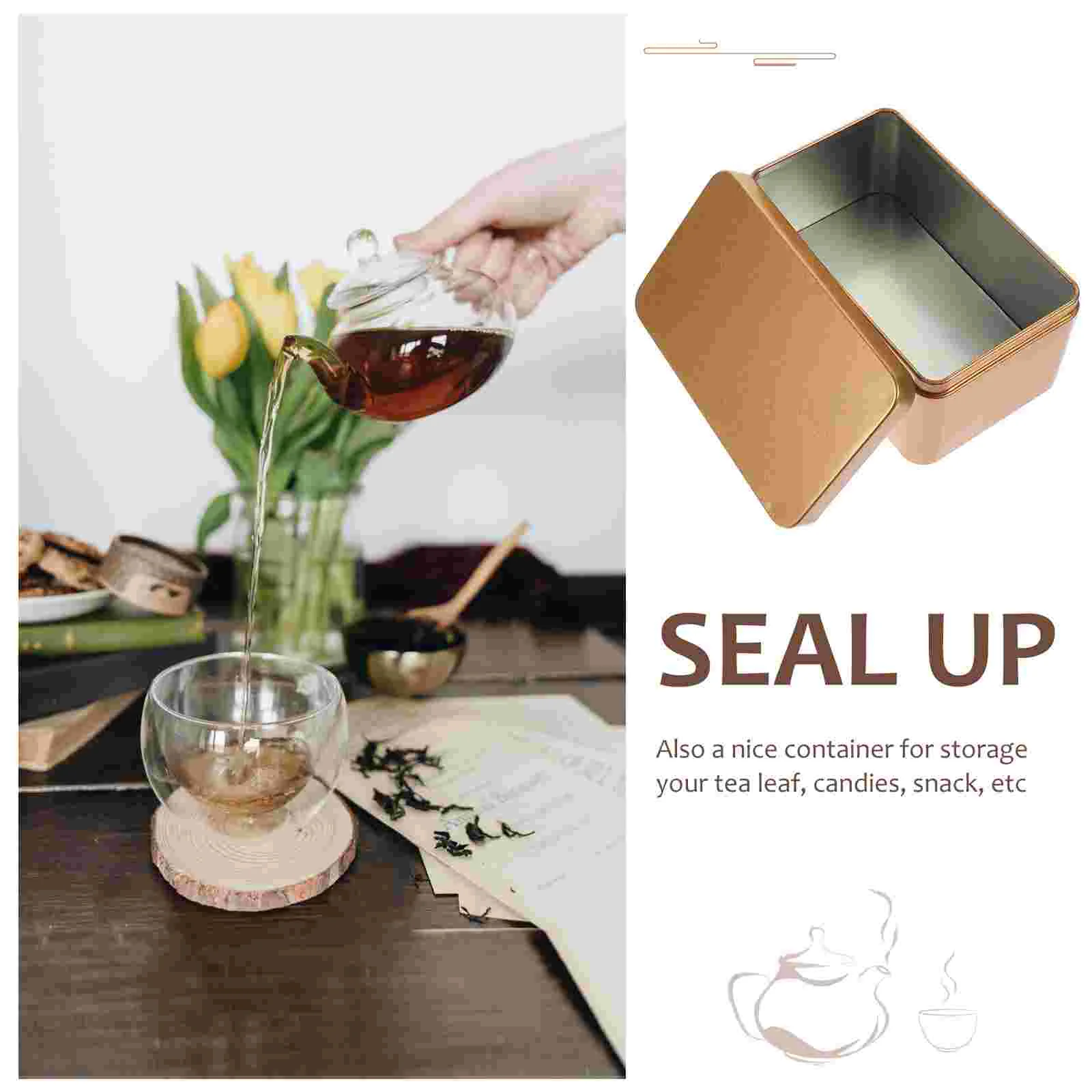 Железный ящик для хранения чая домашний органайзер коробки закусок конфет детей