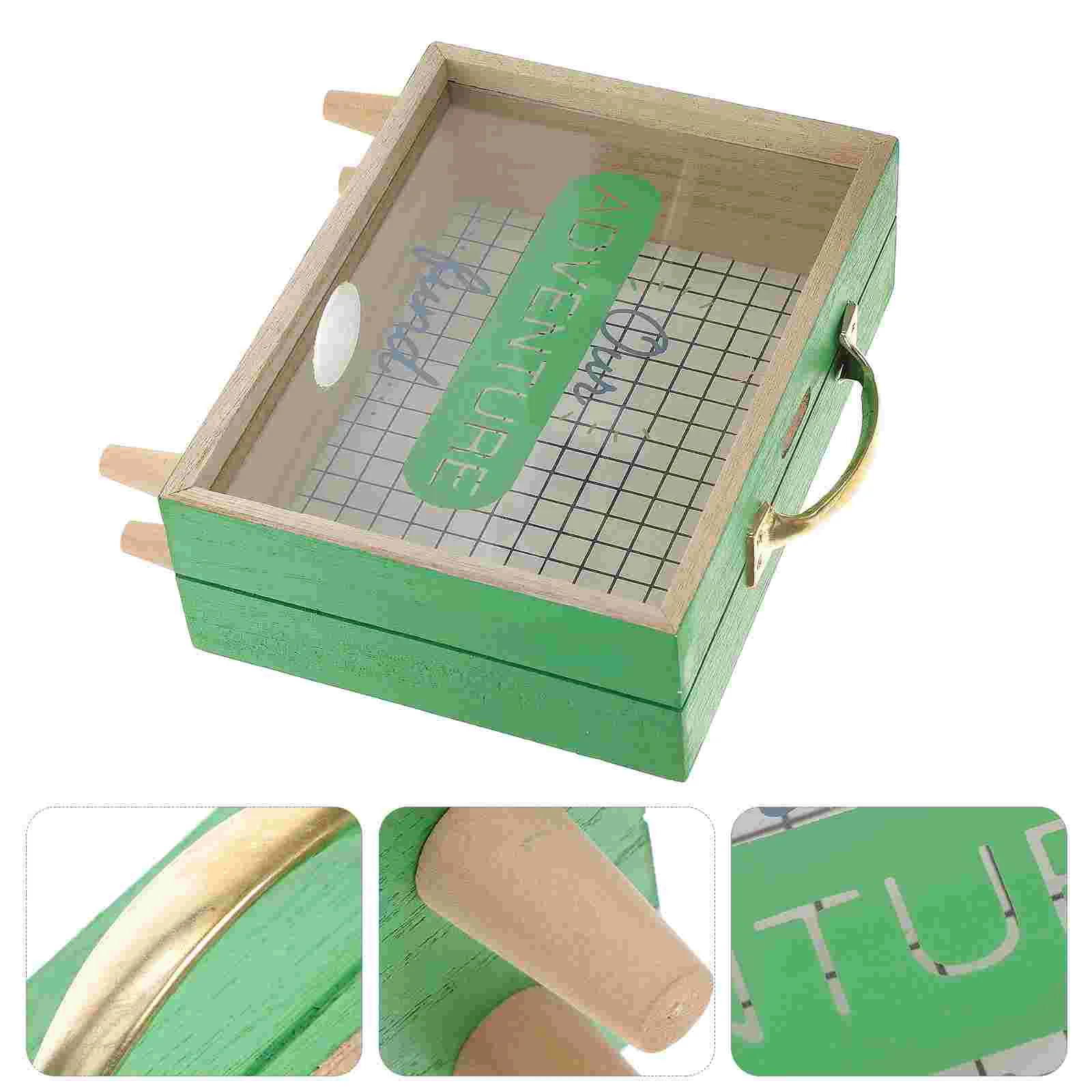 

Wooden Shadow Box Home Décor Sundries Storage Box Vintage Decor Piggy Bank Decoration Coin Fund Piggy Bank Travel Fund Box