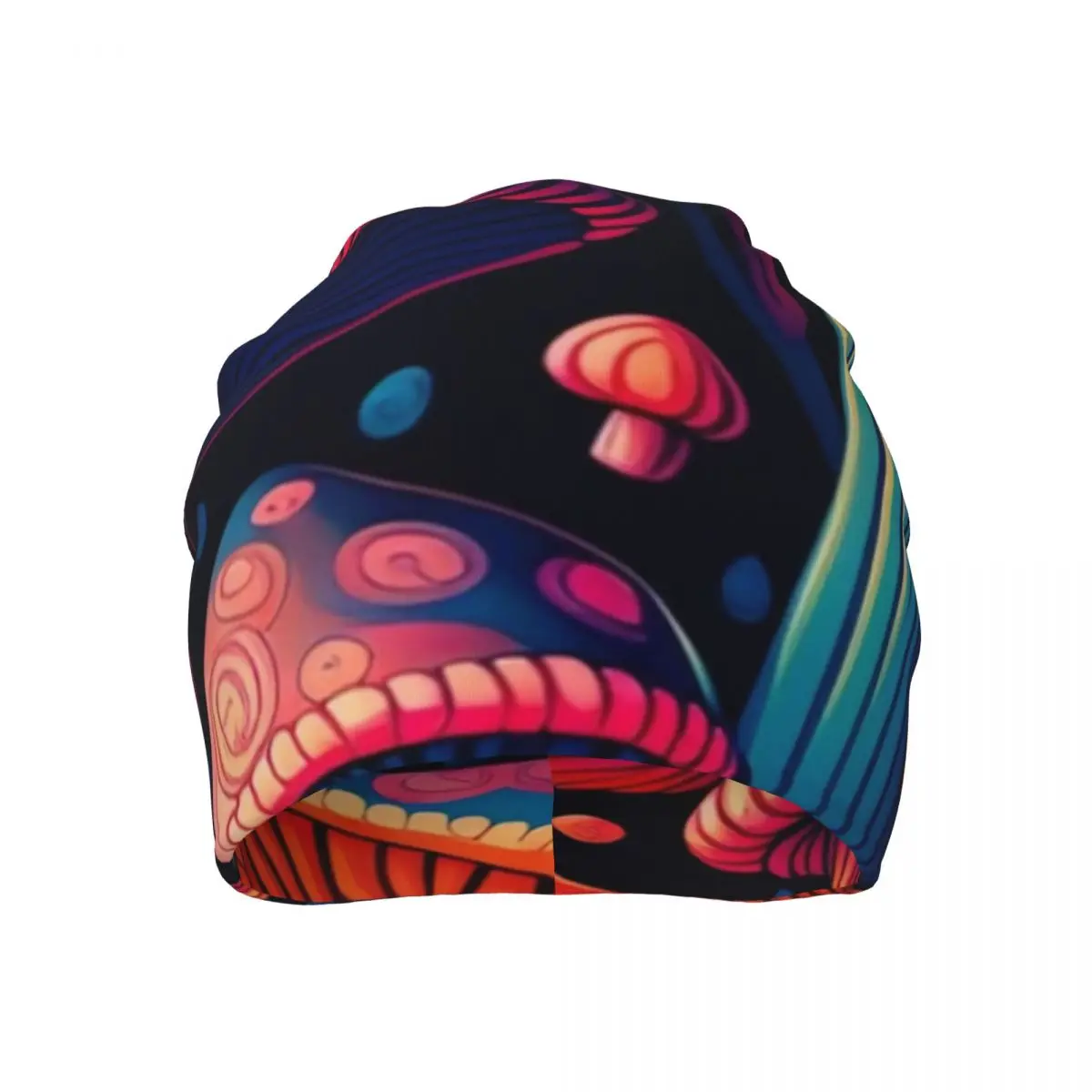 

Magic Mushroom Thin Beanie Cartoon Mushrooms Print Four Seasons Crazy Hat Fashion Men Women Skullies and Beanies