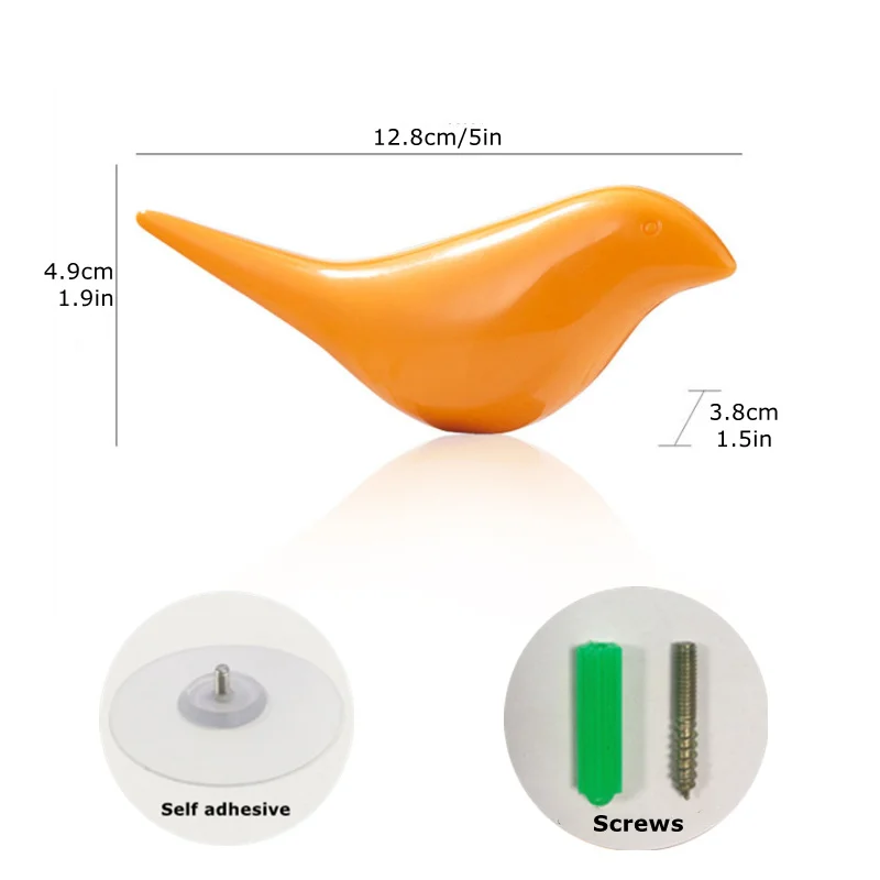 Крючок для пальто в форме птицы креативный Настенный декор самоклеящиеся крючки