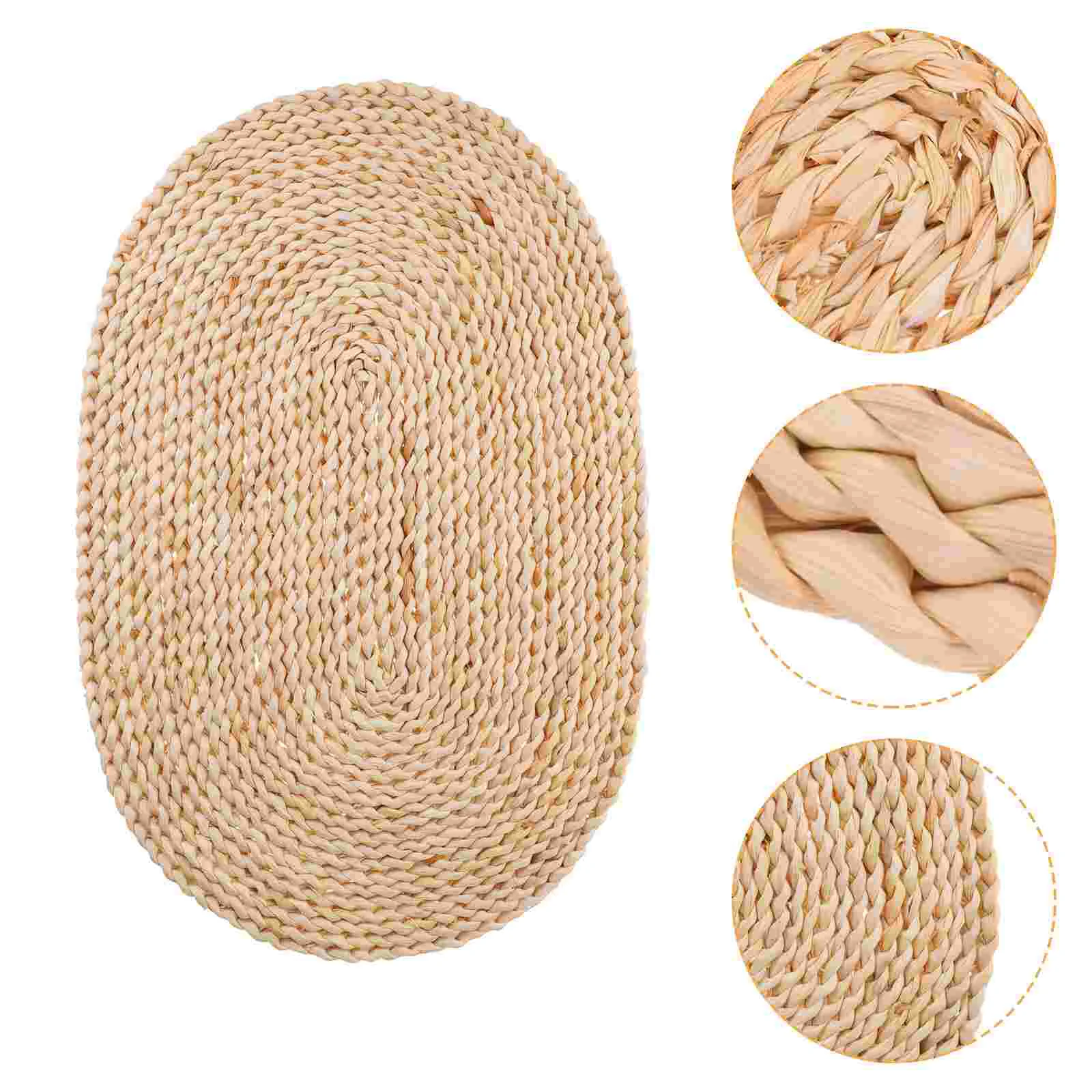 

Placemats Table Placemat Mat Woven Pot Rattan Coasters Tableware Straw Kitchen Braided Mats Wicker Rustic Dining Decorative