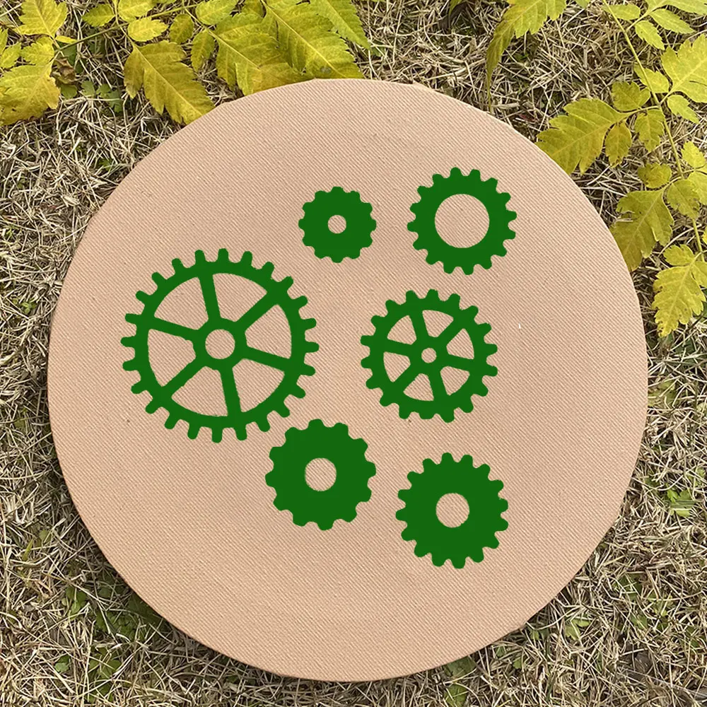 

6x Gear Set Cutting Die Puzzle Embossed Gear Template Carbon Steel Cutting Dies Scrapbooking Photo Album Embossing Paper Cards