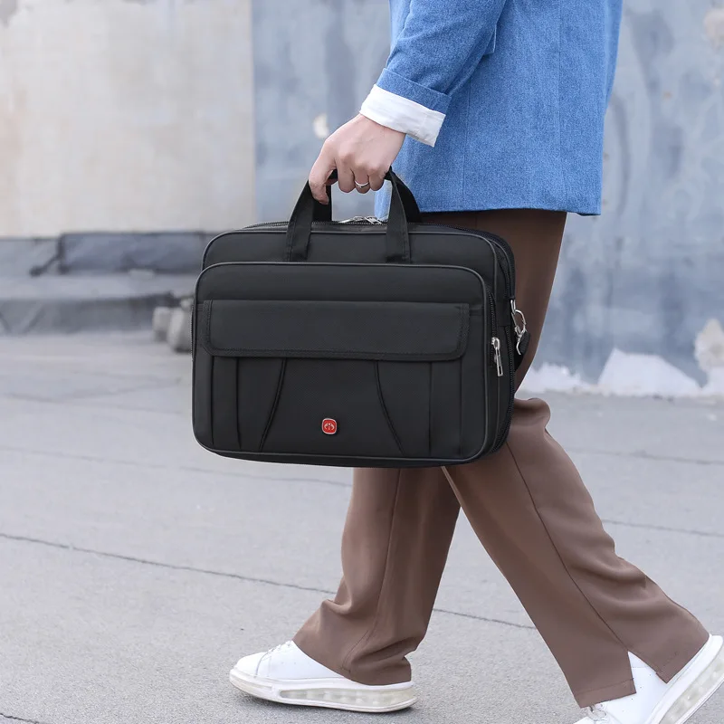 Waterproof Large Capacity Briefcase Laptop Document Organizer Shoulder Bag Business Ipad Phone Notebook Storage Handbag Supplies