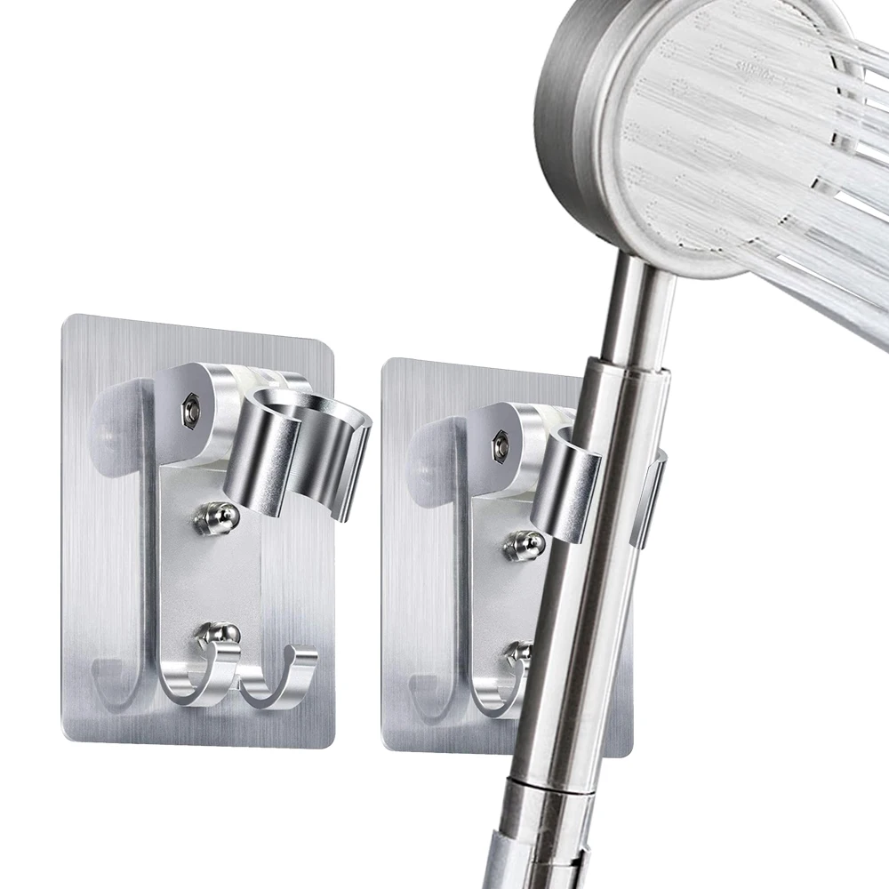 

Aluminum Shower Holder Adjustable Punch Free Bathroom Shower Head Stand Bracket Wall Mounted Kitchen Restroom Accessories