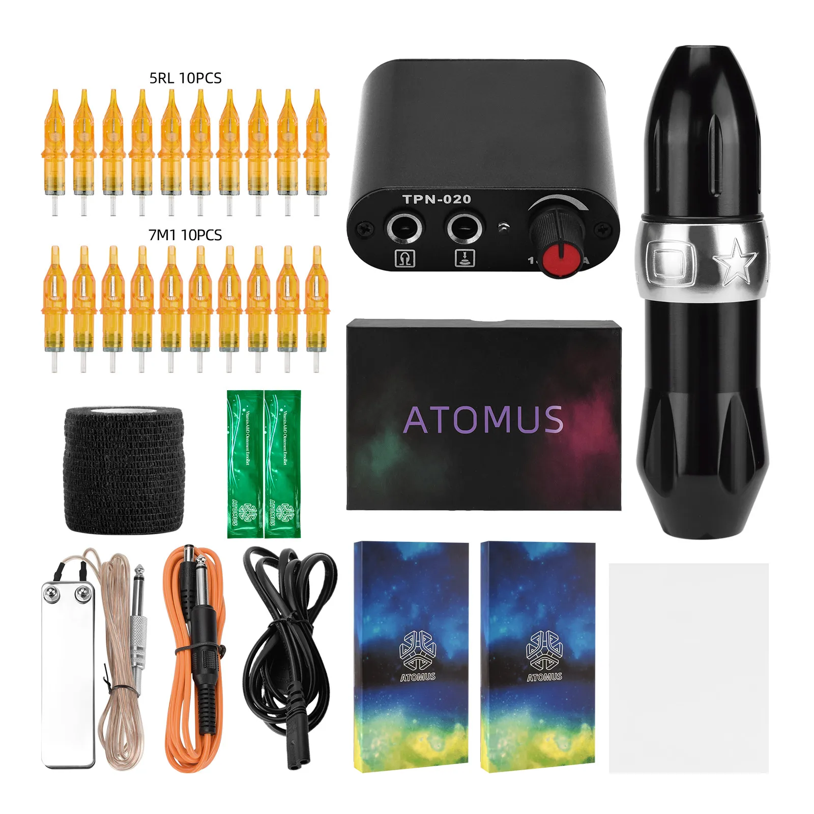 Полный ротационный набор для тату-машинки швейцарский брикет перманентного